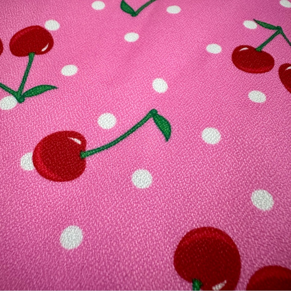 Sugar Thrillz Cherry Munroe Mini Dress Pink Cherry Print BNWT Small Dollskill - Picture 10 of 10